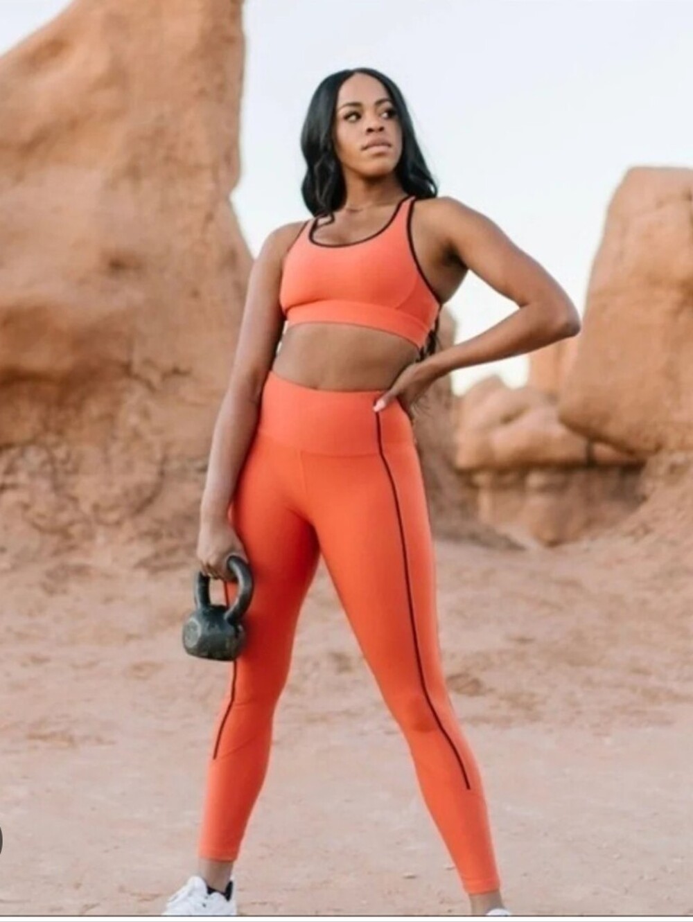 ZYIA Active/ Burnt Orange Activewear Set Sz M